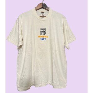 Vintage 1997 Sport & Social Clubs US Football T-Shirt XL Fruit Of The Loom
